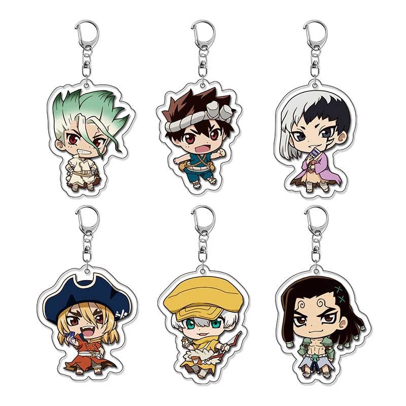 【Dr.STONE 石紀元】現貨 鑰匙扣 吊飾 周邊 動漫 亞克力 千空 大树 川杠 琥珀 浅雾幻 龍水 克罗姆，xm