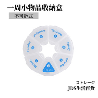 【𝐉𝐝𝐒生活百貨l 臺灣現貨】🛒 日本KM.1253 圓形便攜藥盒 攜帶式7天方便收納藥盒 旅行攜帶收納盒