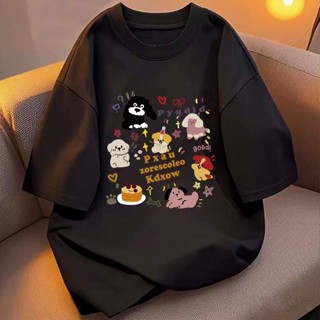 【西西比】100%純棉上衣 正韓上衣 ins 風衣服 顯瘦 女生短袖 夏季 下半身失蹤 印花 t恤 休閒 原宿風 韓版
