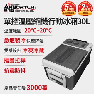 【安伯特】酷樂單控溫壓縮機行動冰箱30L (二年保固) 露營冰箱 移動冰箱 車用冰箱【DouMyGo汽車百貨】