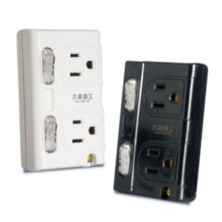 ★ 太星電工 ★ 大間距 3P 二開二插分接式插座 分接器 AE336B AE336W