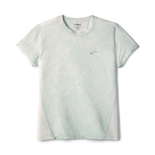 【BROOKS】女 Sprint Free 短袖上衣 3.0 淡藍印花 (221712438)