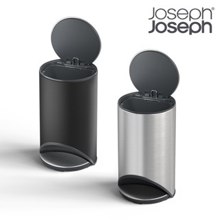 【Joseph Joseph】Arc系列垃圾桶 10L(消光黑/不鏽鋼)｜腳踏式開蓋 靜音緩降 可拆卸內桶｜官方旗艦店
