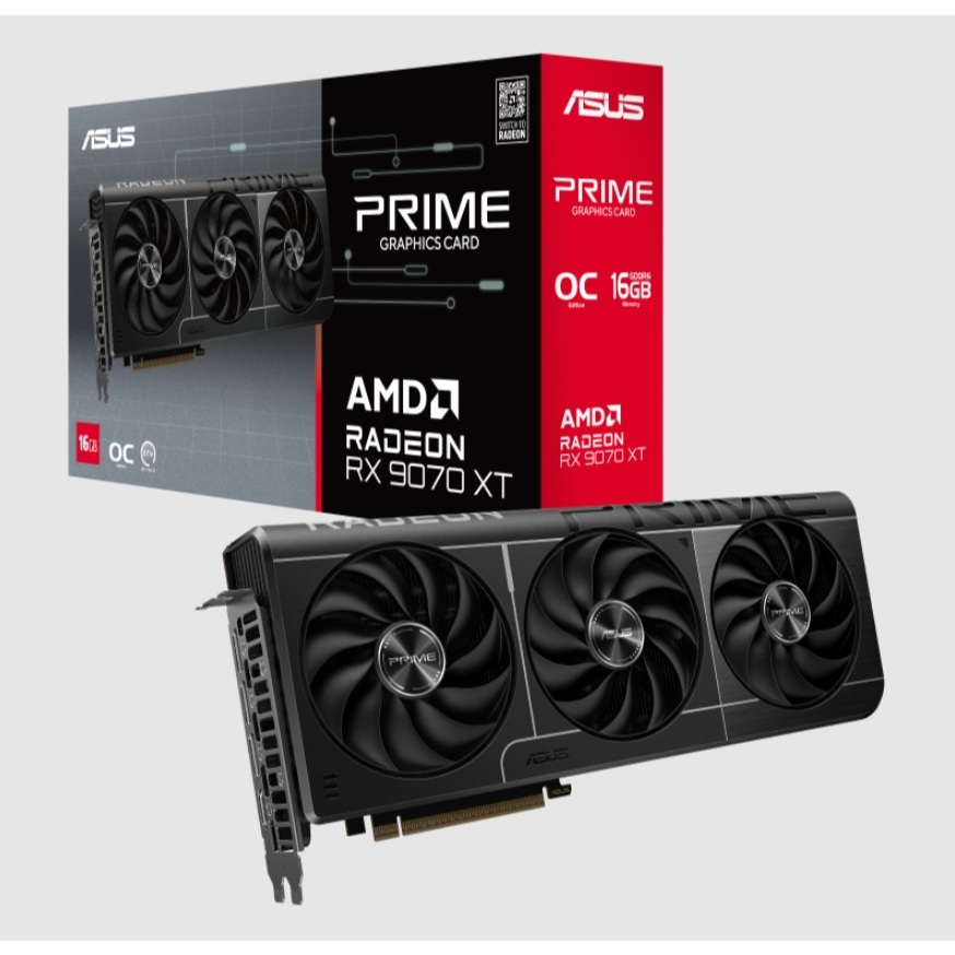 [ 台南肥肥 ]華碩 PRIME RX 9070 XT 16GB GDDR6 OC 顯示卡@ 全新 @ 三風扇