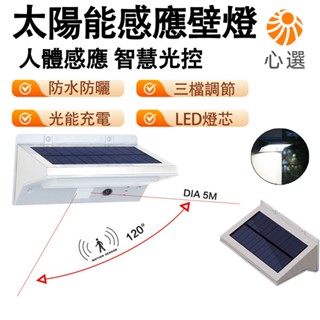 【HeartPick心選】太陽能燈 人體感應照明壁燈 戶外露臺庭院燈 花園燈 圍墻路燈 防水LED照明壁燈