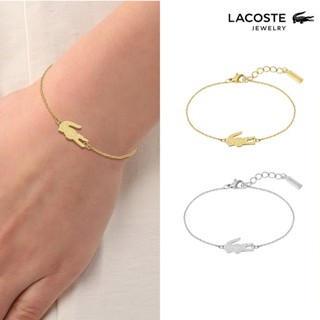 【LACOSTE】Crocodile系列 不鏽鋼鍊條手鍊(多色可選)