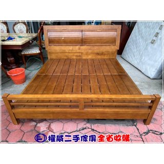 二手傢俱家電收購 樟木6尺床架(床頭可收納) ▪ 觀音中古傢俱家電回收床組床架雙人床上下鋪排骨床架床頭片床墊掀床抽屜床底