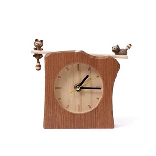 知音JEAN Wooderful life 木製動態時鐘-浣熊翹板桌鐘(1255403) 墊腳石購物網