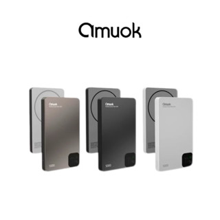【amuok艾默克】雲薄數顯磁吸無線充行動電源5000mAh 磁吸行動電源 行充 快充行動電源 充電寶 無線行充