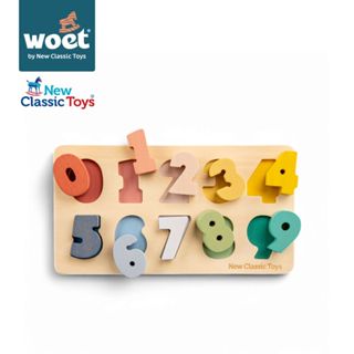 荷蘭New Classic Toys 幼兒莫蘭迪色數字學習拼圖-10542寶寶拼圖/木製拼圖/寶寶認知學習玩具