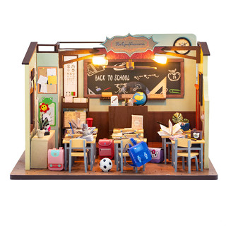 袖珍屋 diy小屋 臺中現貨【創彩】純真年代附防塵罩模型屋 交換禮物 DIY手作 迷你屋 生日禮物 聖誕禮物