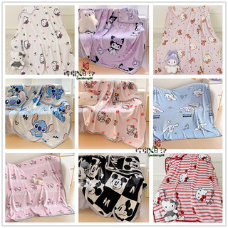 【玲瓏日記】hello kitty 史迪奇毛毯 冷氣毯 加厚午休蓋毯 草莓熊毛毯 毯子雙人牛奶絨毛毯 被子 舒適親膚薄毯