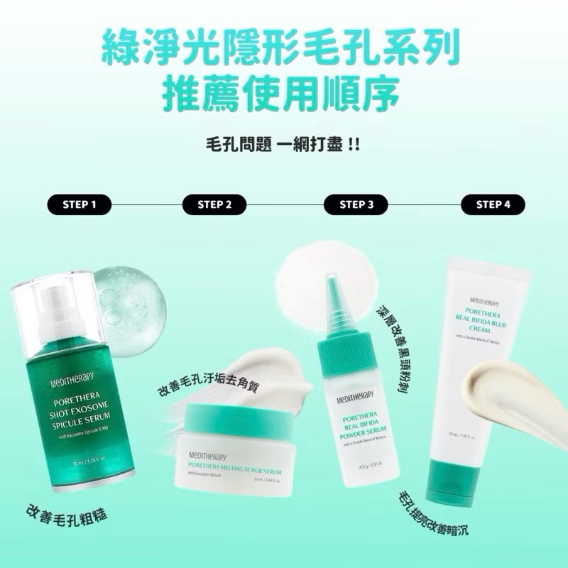 🐈咪吉嚴選🇰🇷MEDITHERAPY 綠淨光緊緻毛孔藻針精華 綠淨光微針貼 微晶 精華 安瓶 素顏霜 去角質 全新