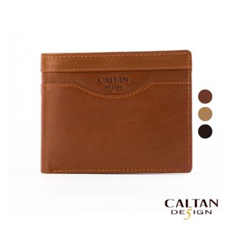 【CALTAN】真皮/短夾 | 真皮男用英倫風造型拼接短夾-072320 三色
