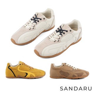 山打努SANDARU-休閒鞋 真皮時髦流線復古阿甘鞋