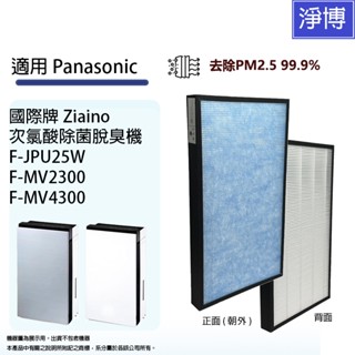 適用Panasnoc國際牌F-JPU25W Ziaino次氯酸除菌脫臭機/F-MV4300空氣清淨機HEPA濾網濾芯
