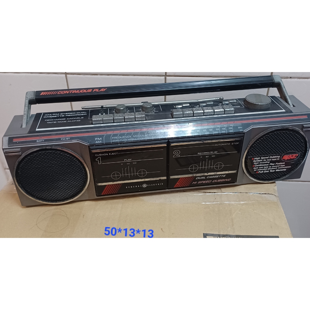 早期 美國奇異公司genral electric 手提收錄音機 收音機
