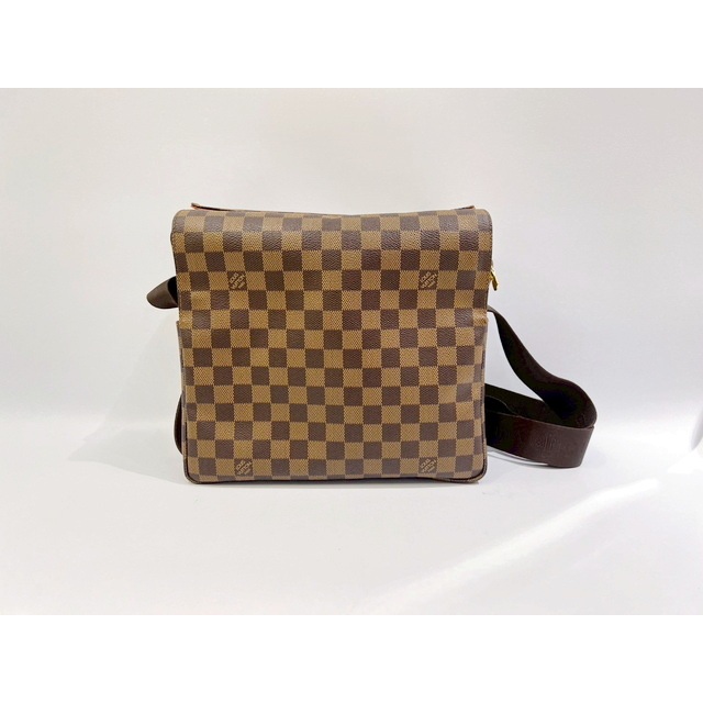 遠麗精品(板橋店)s4776LV 咖啡棋盤格雙蓋斜背包N45255