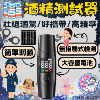 🍺【拒絕酒駕‼️】酒精測試器 酒測器 高精準 無接觸吹氣式 酒精濃度 隨身攜帶 LED顯示 KTV 聚餐必備 婚禮必備