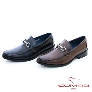 【CUMAR】金屬扣飾皮質樂福鞋823-603