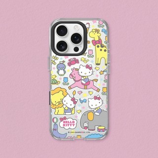 犀牛盾 適用iPhone Clear MagSafe相容 抗黃化透明防摔磁吸手機殼∣Hello Kitty/樂遊動物園