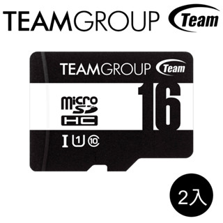 Team 十銓 16GB 80MB/s U1 microSDHC UHS-I C10記憶卡(含轉卡)