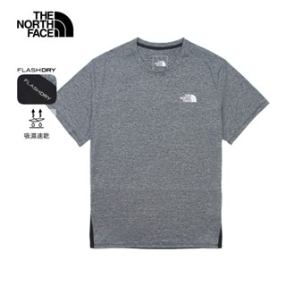 The North Face北面男款黑灰拼接吸濕排汗短袖T恤｜536QKS7 排汗衫