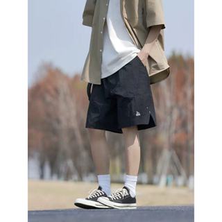日系簡約風休閒短褲 M-4XL 寬鬆 百搭 刺繡小船設計 男女同款 男生短褲 工裝短褲 短褲男