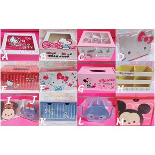 ♥小公主日本精品♥ 現貨 Kitty 米奇米妮 史迪奇 拉拉熊 木製櫃 收納櫃 置物盒 收納盒 筆筒 面紙盒 收納櫃~8