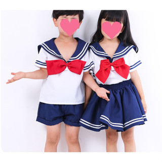 現貨水手服兒童JK服兒童校服制服JK演出服海軍服日系水手服幼稚園拍照服飾水兵戰士演出服水野亞美衣服美少女