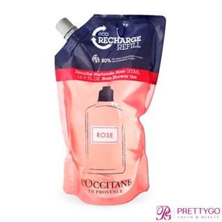 L'OCCITANE 歐舒丹 沐浴膠補充包(500ml)-百貨公司貨-果漾馬鞭草 / 櫻花 / 玫瑰【美麗購】