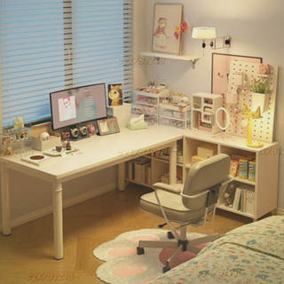 【新店特價】臥室書桌家用L型電腦桌簡易女生化妝桌學生寫字桌學習桌子工作臺 Aioe
