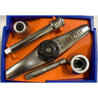 【LaBear】M2-M12棘輪式手動攻牙器組 而外附贈6.35轉2分接桿 手動攻絲器 攻牙夾頭 棘輪絲錐扳手