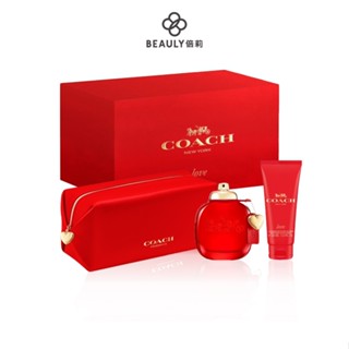 COACH LOVE 時尚戀紅淡香精禮盒(90ml+身體乳100ml+盥洗包) 《BEAULY倍莉》女性香水 禮盒