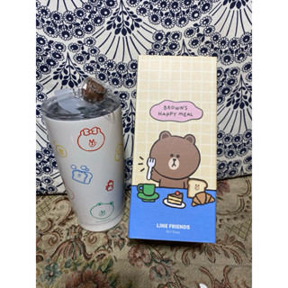 ～南屯艾咪～LINE FRIENDS 不鏽鋼杯 造型吊飾組 杯子 鋼杯 華南金114