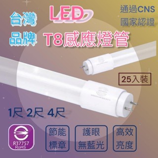 LED 1尺5W智慧人體感應燈管 微波感應 T8燈管 全滅全亮 無待機 全滅微亮 有待機30%