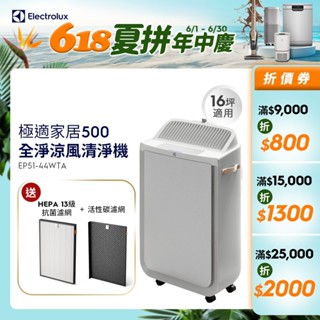 Electrolux 伊萊克斯 極適家居500全淨涼風清淨機(風尚白)EP51-44WTA