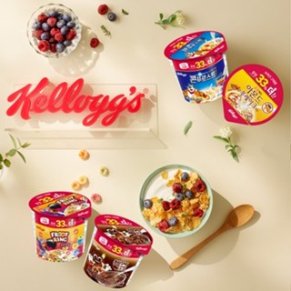 韓國 Kellogg's 家樂氏 杯裝黑巧克力香甜玉米片 玉米片 五穀巧克力格格脆 香果圈麥片 40g/杯 現貨