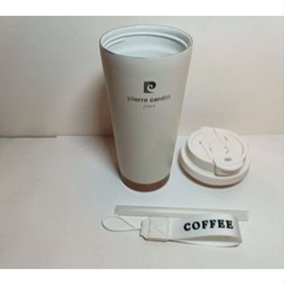 中工 Pierre Cardin陶瓷隨行杯 -內膽高階不鏽鋼+陶瓷塗層（500ml)［米白色］ 中華工程股東會紀念品