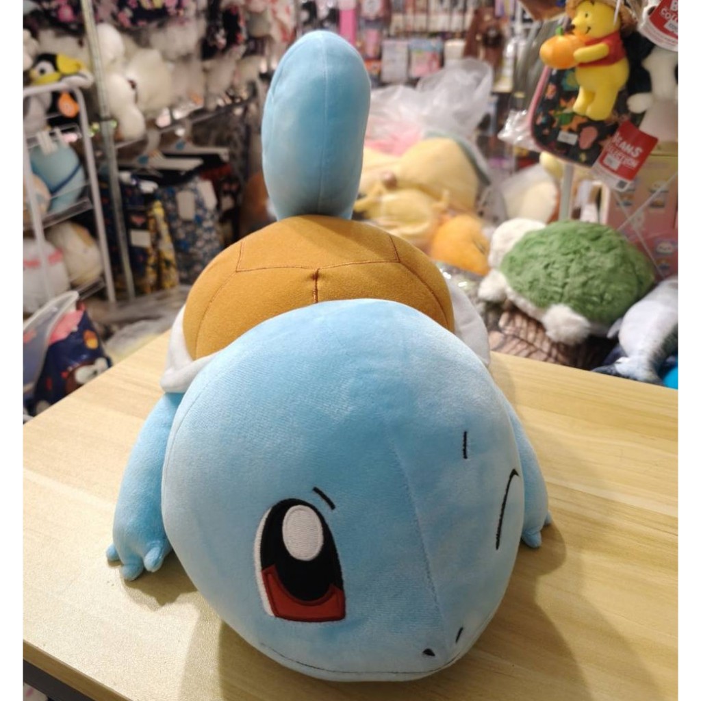 日本貨【傑尼龜趴姿玩偶】日本寶可夢娃娃 越南製 神奇寶貝可愛傑尼龜