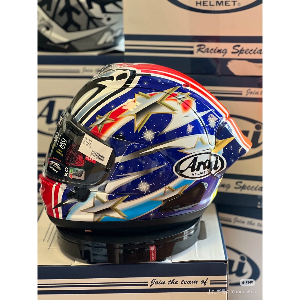 【免運】日 Arai RX-7X 99橘兔大眼Nakano Red '99中野真矢RX7X安全帽彩繪鴨尾大鴨尾尾翼後導流