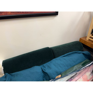 ［新厝擺設］IKEA OMTÄNKSAM 圓形頸枕 高密度記憶棉 腰靠墊(深綠色） 硬度超硬挺