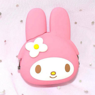 My Melody 美樂蒂 mimi POCHI 矽膠零錢包 日本正版
