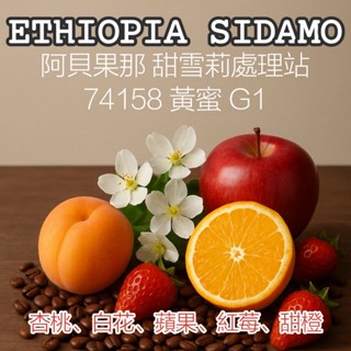 📌【單包免運|任選兩件8折】衣索比亞 西達摩 阿貝果那 甜雪莉處理站 74158 黃蜜 G1 | 小眼睛手作咖啡館