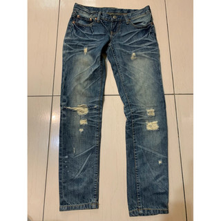SOMEONE JEANS 紅標 顯瘦 修身 破壞 牛仔褲 26腰 紙1