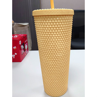 【現貨】星巴克Starbucks 咖啡管冷水杯 710ml 榴槤黃 附吸管｜臺灣限定 × 限量收藏
