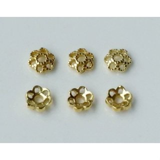 嗨•寶貝銀飾珠寶 925純銀 DIY串珠配件☆掐絲琺瑯 景泰藍工藝 花托花蓋蓮花純銀珠 吊墜 手環配件14☆兩只一起售