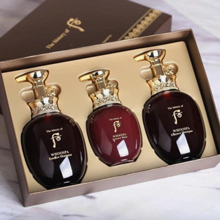 韓國 WHOO 後 漢方精萃純露甦活洗髮精禮盒(洗髮精350ml*2+潤絲精220ml)