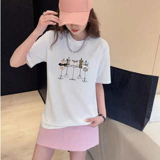 【CHILL】現貨 時尚衣櫥洋裝模特兒Tee 寬鬆 短袖上衣 個性圖案 設計感上衣 預購