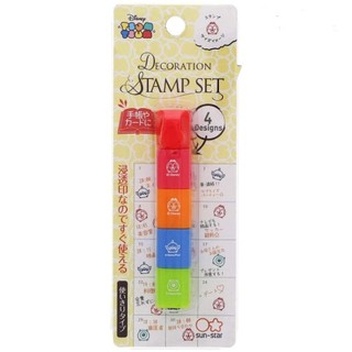 💯💯💯日本迪士尼文具小物系列~TSUM TSUM疊疊樂印章 心情小印章 印章筆